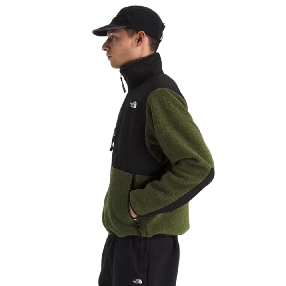 The North Face Men's Small Retro Denali Jacket Fleece Woodland Green TNF Black